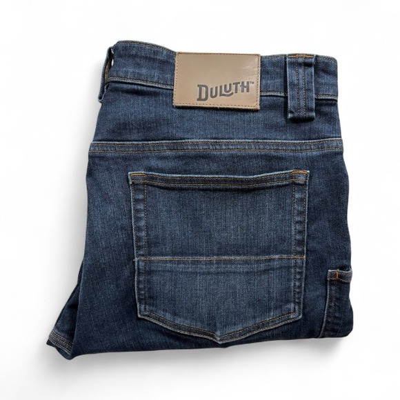 Duluth Men's Ballroom Double Flex Jeans Denim Blue 34x32 Utility Workwear - 793 - Picture 1 of 10